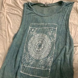 Light blue cut off tank